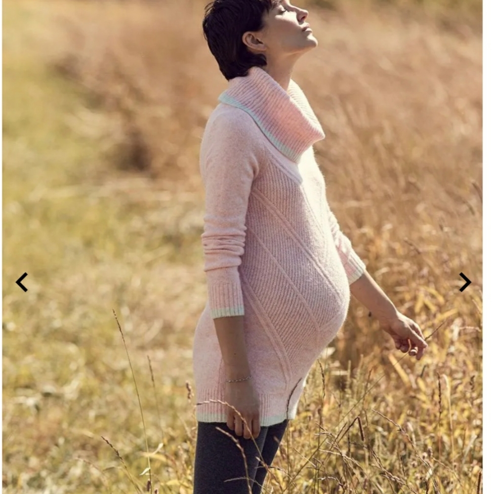 Thyme Maternity Cowl Neck Long Sleeves Sweater NWT